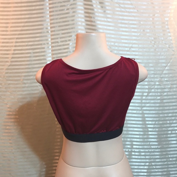 Red Mesh See Through Full Coverage Sports Bra Vcut - Picture 5 of 12